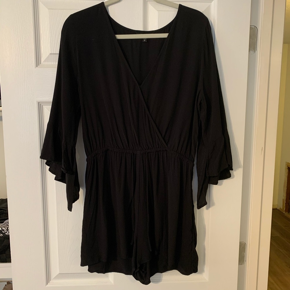 EXPRESS flowy v-neck romper